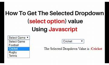 Get Selected Text Of Dropdown In JavaScript